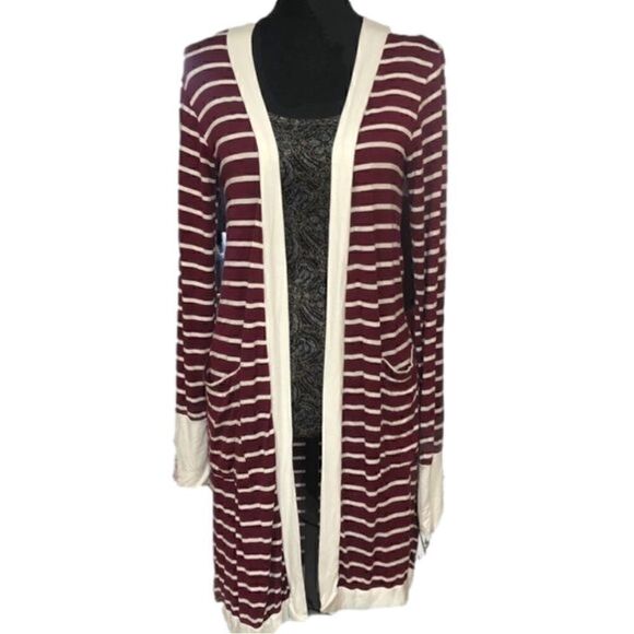 Stripe Midi Open Cardigan  - Picture 1 of 4
